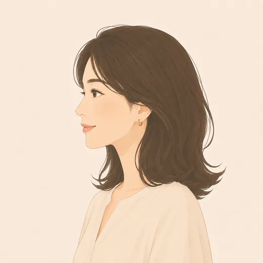 30代女性の横顔イラスト